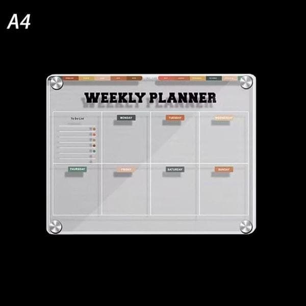 Magnetisk akrylkalender, transparent kylskåpskalender