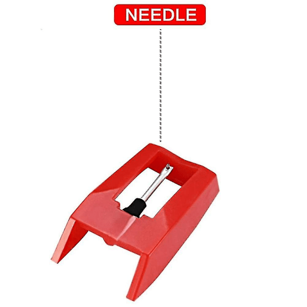 3 kpl:n neula LP-levysoittimen neula gramofoniin, WKB red