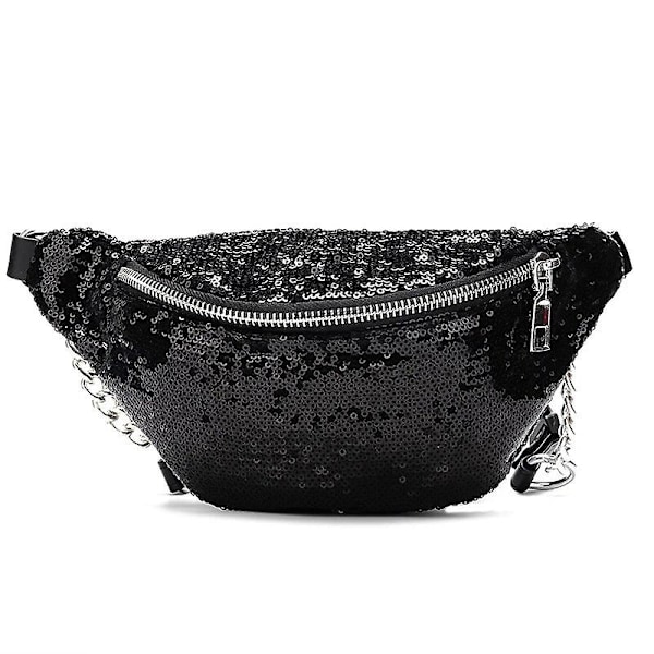 Dam Sequin Fanny Pack Fashion Dammidjeväska 2022 Ny Bröstväska Axelväska Glitter Bum Bälten Väskor Midjeväska Fanny Packs Pink