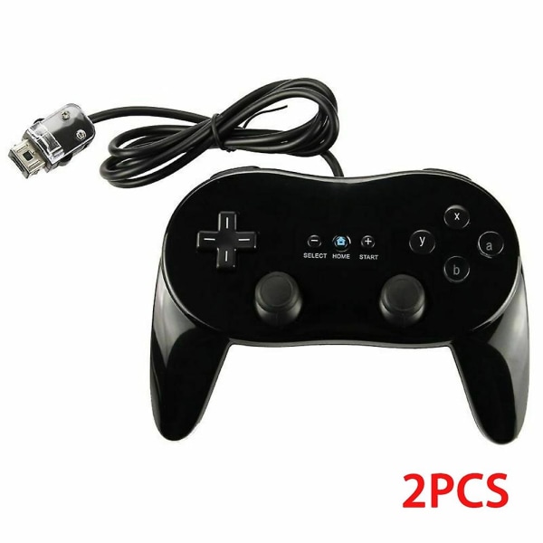 Klassisk Game Controller Pad Konsol Joypad Til Nintendo Wii Anden Generation Klassisk Kablet 2pcs black