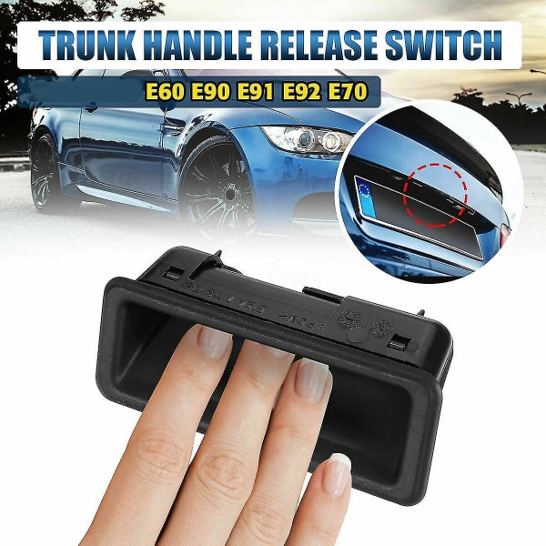 51247118158 Trunk Lid Lock Release Push Button Boot Tailgate Handle Switch for- E60 E90 E91 E92 E92 black