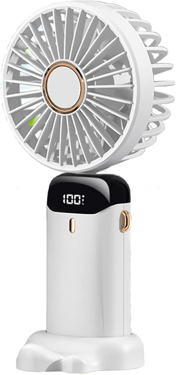 Bærbar elektrisk håndholdt ventilator USB genopladelig hånd