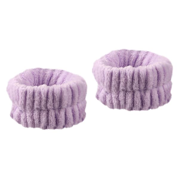 2 stk. ansiktsvask håndleddsbånd mikrofiber håndleddsbånd for kvinner jenter lilla