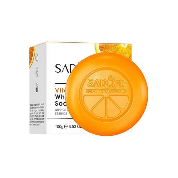 C-vitamin sæbe 100g - Lysnende, mod akne & opstrammende & rensemiddel - Ansigt N4V0 white box