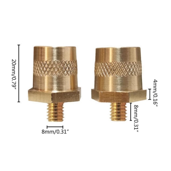 Batteripol-adapter, bilbatteri-tilslutningsterminaler, holdbart messingmateriale M6