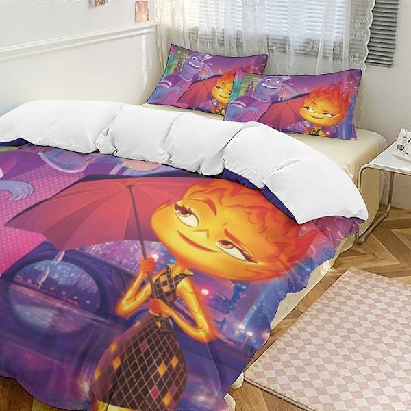 x9 Elemental 3-osainen vuodevaatesetti Lämmin ja mukava pehmeä pussilakanasetti, jossa 1 pussilakana ja 2 tyynyliinaa makuuhuoneeseen b9 200x200cm 78x78in