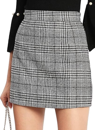 Dame ternet højtaljet bodycon miniskørt