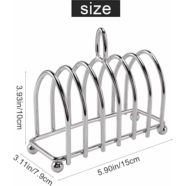 1 Høy Kvalitet Rustfritt Stål Brødrister For 6 Skiver Av Toast