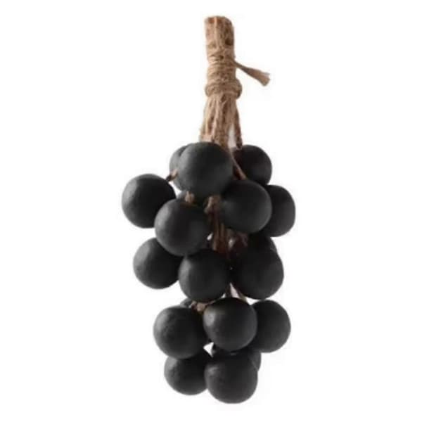 Druvtvål på snöre, Druvklasetvål, Handgjorda druvformade tvålar Black 1pcs