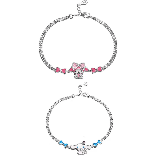Cute Cartoon Characters 2 Pairs Bracelets As Gifts For Fans And Ladies