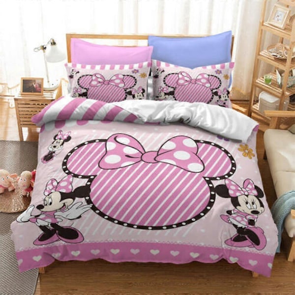 v3891 Sengetøj Mickey Mouse Serie 3 Dynebetræk Sæt Sengelinned Sengetøj Dynetæppe Sengetøj IU3891 200x200cm 78x78in