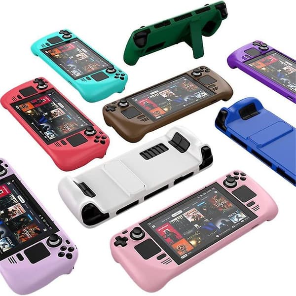 Protective Case with Stand for Steam Deck, Military Grade Hard PC Protection, Compatible with Steam Deck red