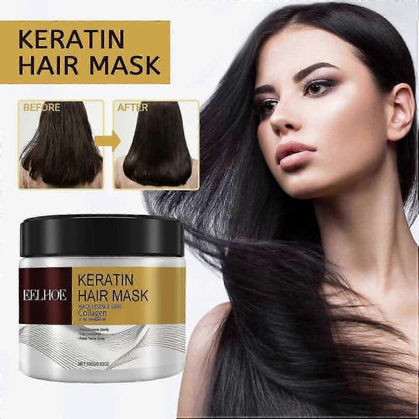 1-6x EELHOE Keratin Hårmaske 100g - Dypt nærende behandling for skadet hår 6PCS