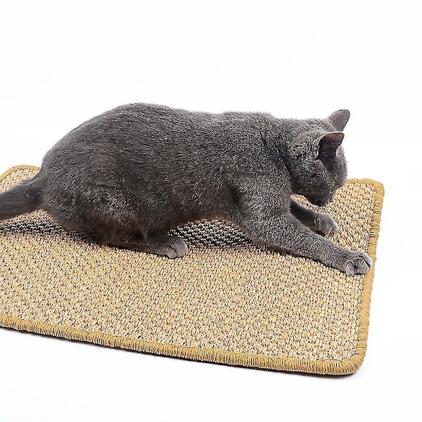Kattklösmatta 3040cm slumpmässig färg, Sisal kattklösmatta, Kattklösare, Anti-halk kattkloskötsel leksak, Skydda möbler och soffor