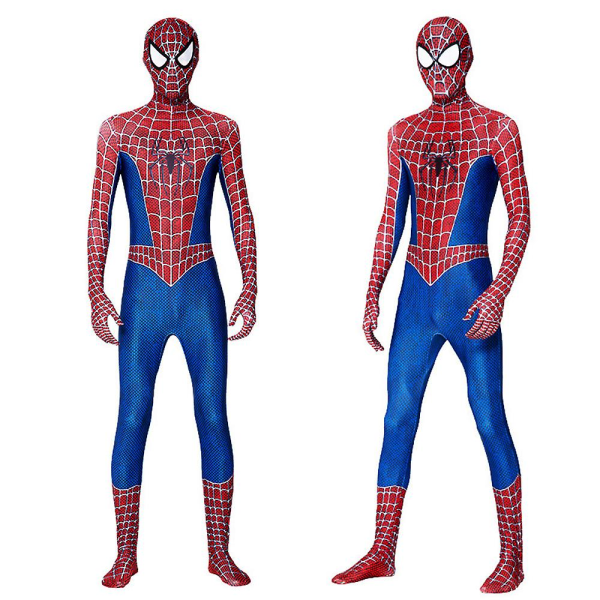 Herre Superhelt Spider-man Heldrakt Kostyme Halloween Cosplay Kostymer Spiderman Kostyme Voksen 160