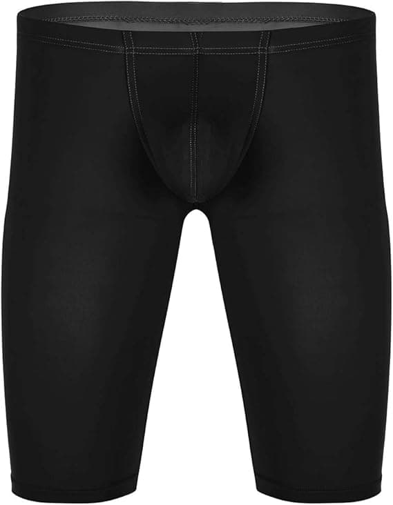 Silke badeshorts til mænd med frontlomme, tæt kompression, teknisk undertøj.