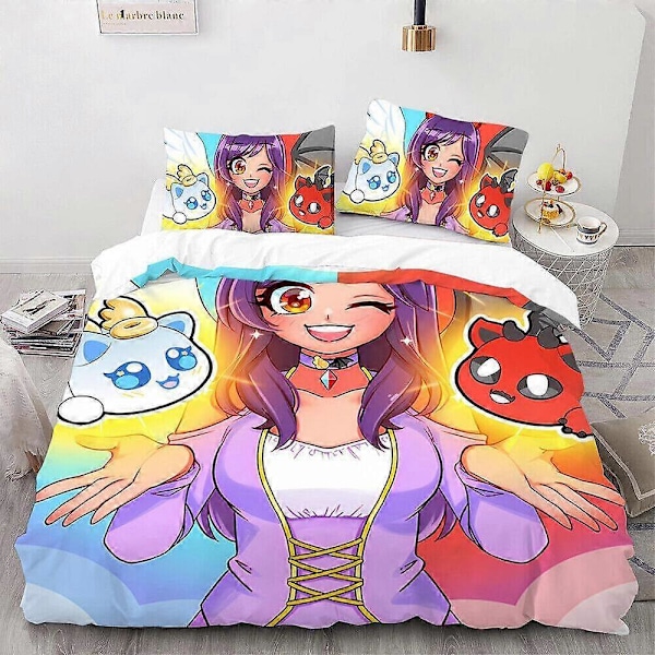 v3510 Sängkläder APHMAU Tecknade Tjejer Påslakanset Sängkläder Täcke Örngott Sänglakan IU3510 135x200cm 53x78in