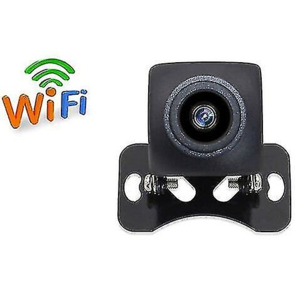 Hd Wifi Trådlös Backup-kamera Backkamera för bil, fordon, Wifi Backup-kamera med mörkerseende - Black Hy