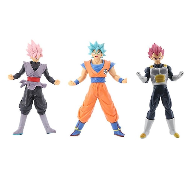 Dragon Ball Z Figures Set Saiyan Goku Son Blue Gokou Vegeta Broly