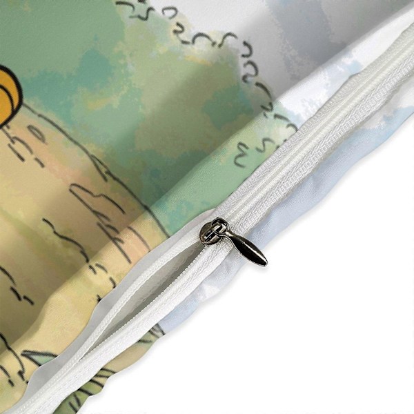 v184 Winnie The Pooh 3-delt Tvilling Sengesett - Inkluderer 1 Enkeldyne og 2 Putetrekk Sengetøy - Falmebestandig Mikrofiber - Winnie The Pooh io184 135x200cm 53x78in