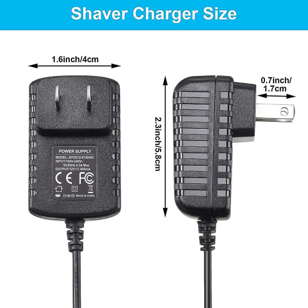 Shaver Charger 12v 400ma Power Cord Shaver Replacement Power Adapter Compatible With Braun Shaver Series 7 3 5 9 1 Charger For 720 760cc 7865cc 790cc