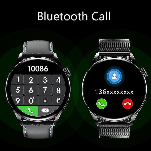 För Huawei Smart Watch Herr Vattentät Sport Fitness Tracker Multifunktion Bluetooth Ring Smartwatch Man För Android Ios