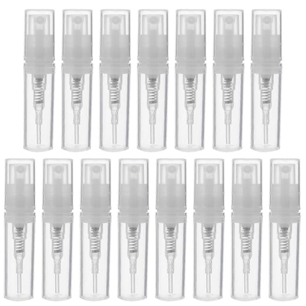 Parfymflaska Plast Sprayflaska för Förvaring Transparent 30-delat Set
