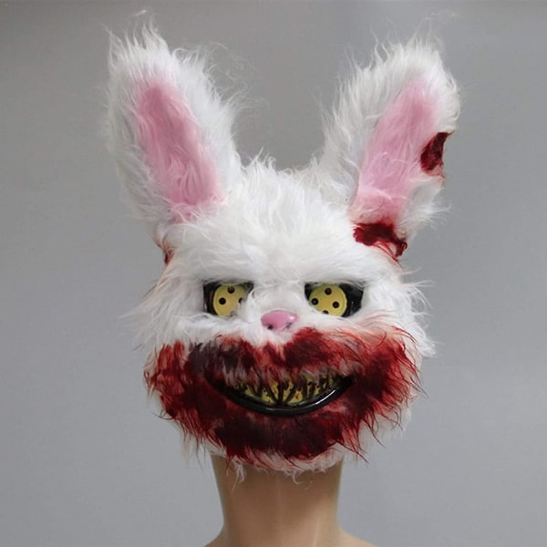 Verinen pehmokarhu naamio Halloween pelottava naamio karhu kani pupu naamio Halloween kani naamio Creepy Killer Evil Bunny naamio aikuisille teini-ikäisille