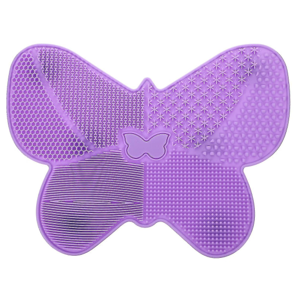 1pc Beauty Brush Cleaning Pad Makeup Brush Cleaning Tool Butterflies Shape Mat