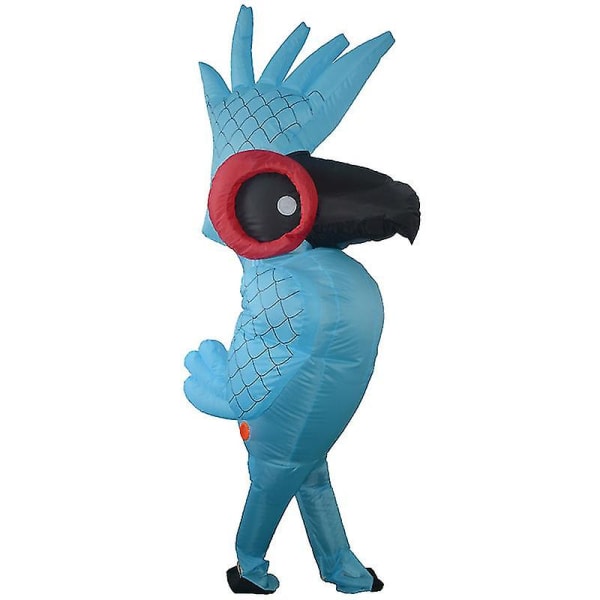 Blå papegoja Uppblåsbar Dräkt Blow Up Kostymer Fancy Dress Halloween Cosplay