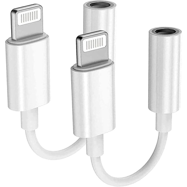 2 stk Apple Headphone Dongle Nyd højkvalitetslyd på din Iphone