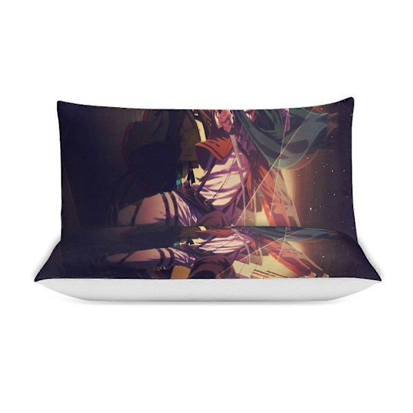 v1274 Attack On Titan Täcke Set Tjockt Mjukt 3 Delars Sängklädesset Året Runt Täcke med 2 Örngott för Vuxna Kvinnor Flickor Tonåringar Hem Rum Deco 135x200cm 53x78in