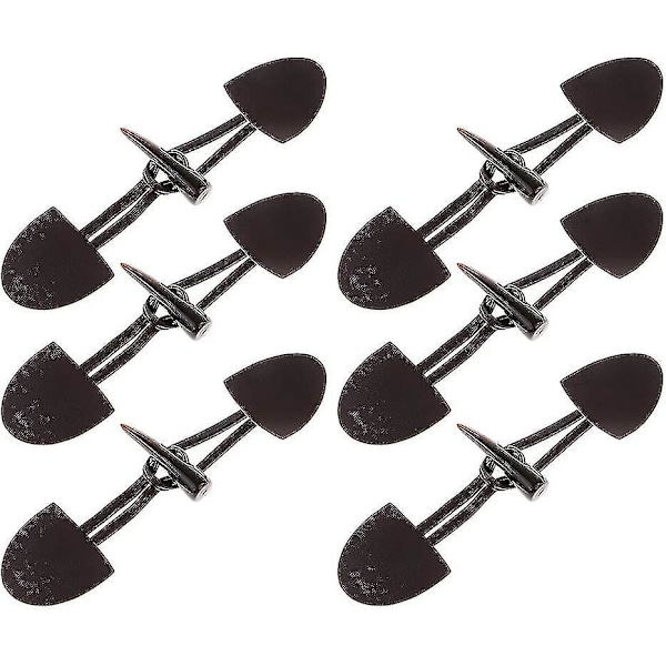 6 Par Læderknapper Horn Toggle Duffle Knapper Til Frakke Kaffe Spænde Spænde Fancy Knapper - Brun