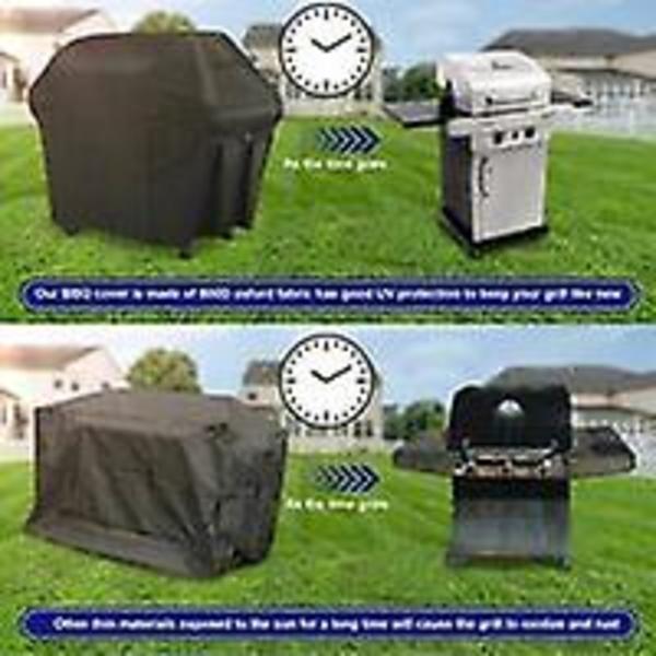 - Grillskydd, Grillöverdrag, Dubbelskiktat Vattentätt 600D Med Justerbart Spänne På Båda Sidor, Grillöverdrag Weber,