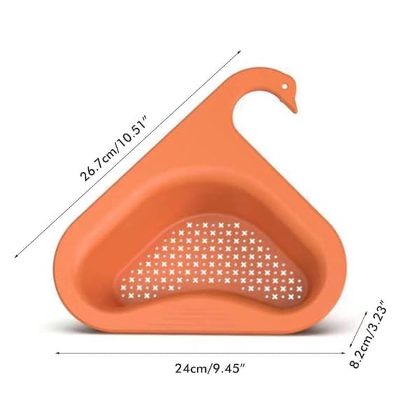 Sink Strainer Basket Punch-Free Sink Drain Rack Triangular Corner Sink Hanging Strainer Holder for Kitchen Bathroom 0.2
