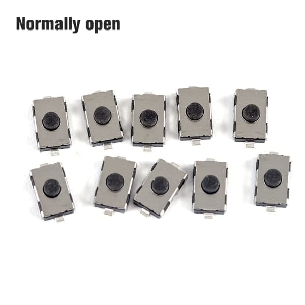 10 stk. 3*6*2.5 NO NC Mikrokontakter Trykknapper Kontakt Blød Sort