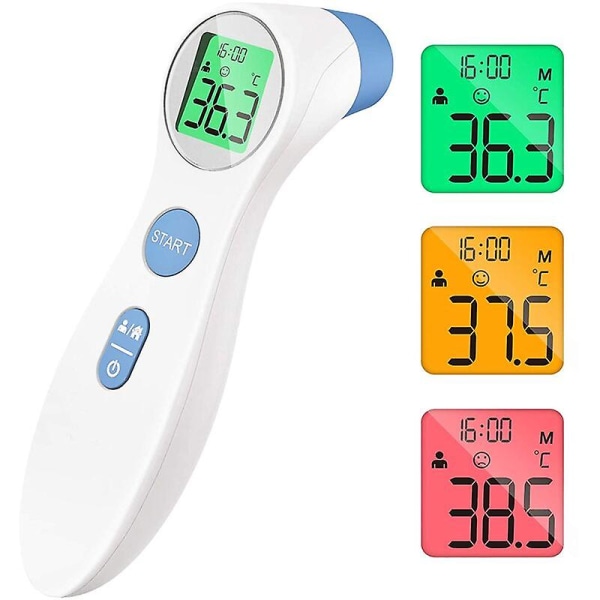 Lääketieteellinen otsalämpömittari kuumeen mittaamiseen, tarkka suoraan luettava digitaalinen otsalämpömittari LCD-näytöllä koko perheelle 153*41*44mm W