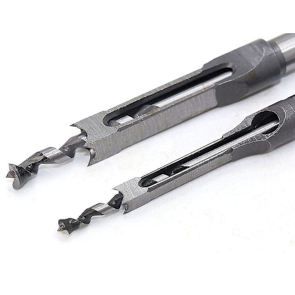 4PCS Høyhastighetsstål Trebearbeiding Firkant Hull Mortise Borsett Meisel Bor Bits Justerbar Mortising Meisel Trebearbeiding Verktøy Gave til Snekker