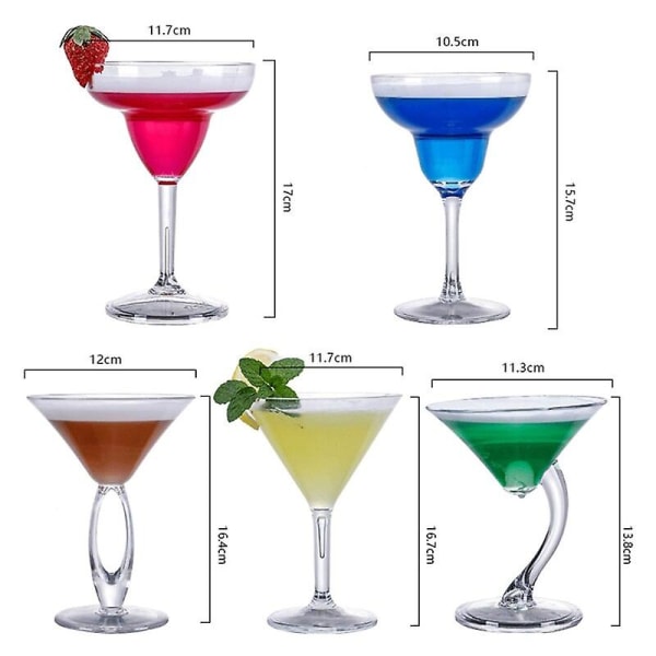 Läpinäkyvät Cocktail Cupit Juhlakupit Martini Cup Lasit Cocktail Lasit Juomakupit