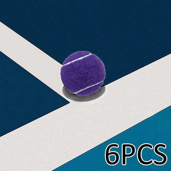 6x Tennis Balls for Beginner Training Durable Practice Balls 2.52\" Dia Purple