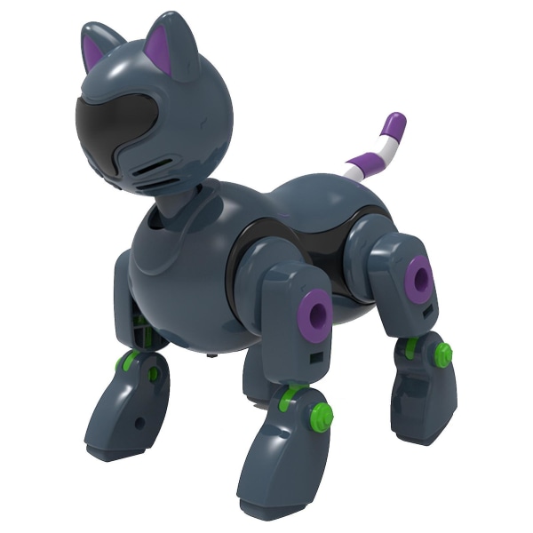 Robotkattleksak för barn Gör själv husdjursleksak Interaktiv leksak Intelligent pedagogisk barnleksak lämplig för pojkar Flickor Present Flerfärgad kattleksak