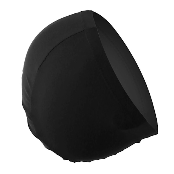 Svømmehette Høy Elastisk Tykk Slitesterk Badehette Polyester Svømmehatter For Kvinner Menn Svart
