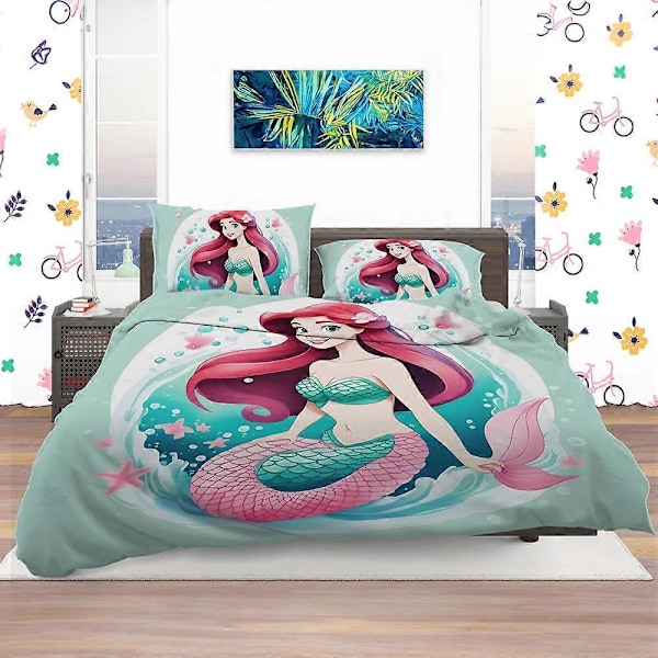 v3860 Sängkläder Prinsessa Sjöjungfru Påslakanset Hemtextil Sänglinne Sängkläder Sängkläder IU3860 240x260cm 94x102in