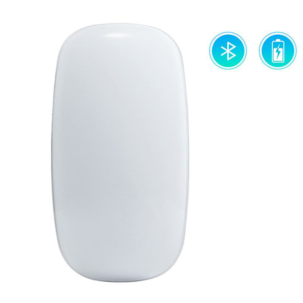 Genopladelig Bluetooth-mus Ultratynd bærbar mus til Mac-computer (hvid)