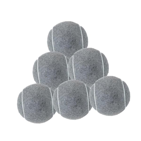 6x Tennis Balls for Beginner Training Durable Practice Balls 2.52\" Dia Grey