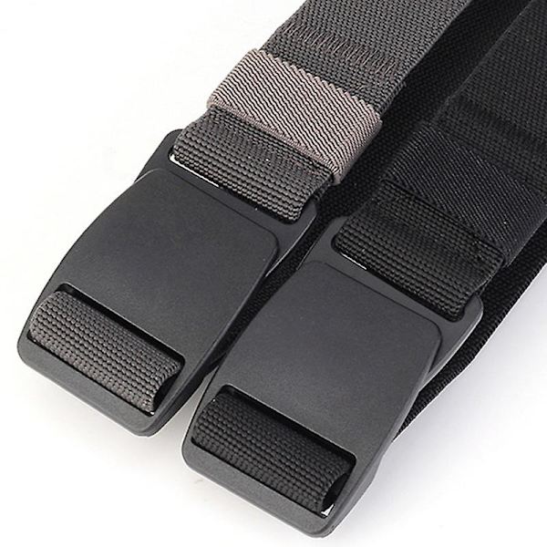 Herre Stretch Belte Usynlig Casual Web Belte Hurtigutløsning Flat Plastspenne