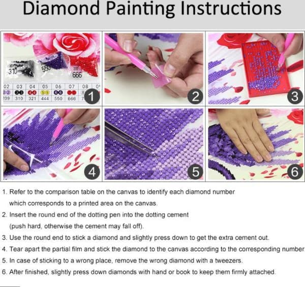 Diamantmaling Diamantmålning 5D med Ramme - Beste bursdagsgave Model 7