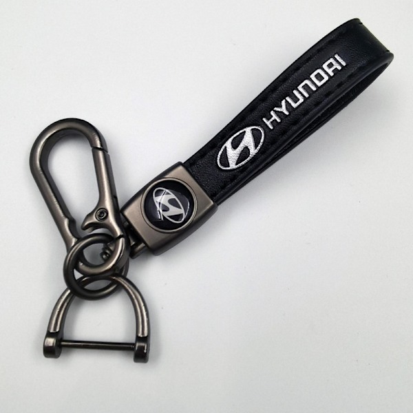 Lædernøglering til bil og cykel i metal | Holdbar nøglering | Nøglering og kroge med sølvfarvet hardware Sølv Hardware Silver Hardware Modern