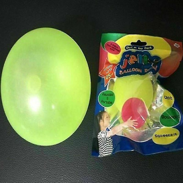 Stor boblebold vandballon gennemsigtig hoppe sjov børn udendørs aktivitetsspil legetøj gummi Yellow M 40-50cm