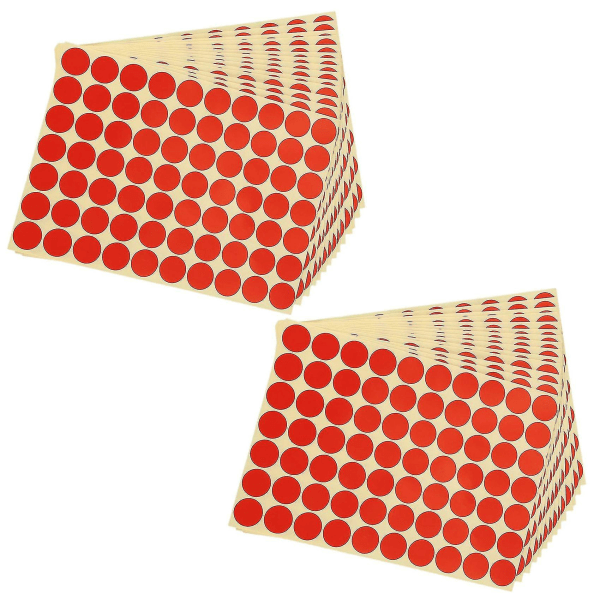 30 st 19 mm cirklar runda kodklistermärken Självhäftande klibbiga etiketter Röd